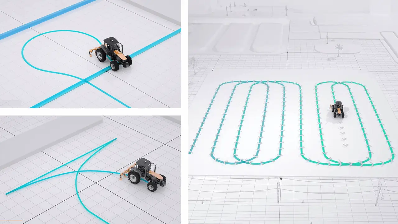 Designed for smooth automatic turns with your tractor, U-turn ensures continuous farming operations in your agricultural activities. Smart U-turn plans the most suitable path for auto turns and headlands closing, while Basic U-turn provides Ω and fishtail shapes for a one-click turnaround.