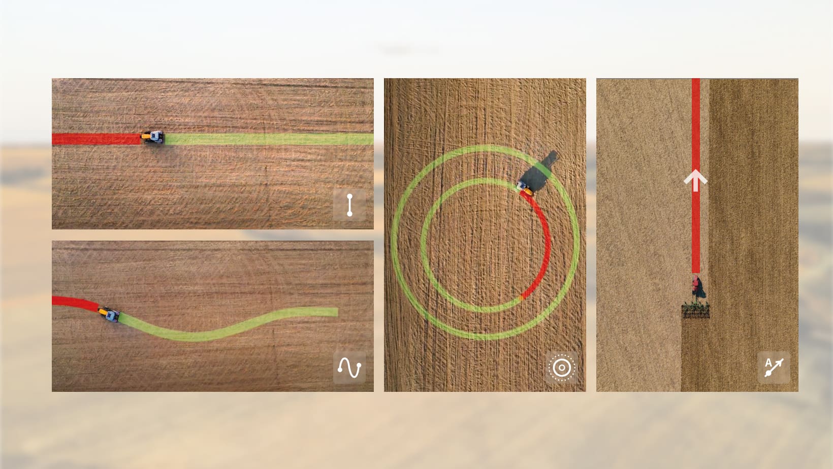 Straight-line, curve, A+ line, and pivot modes are available for diverse field shapes and operation needs.  
